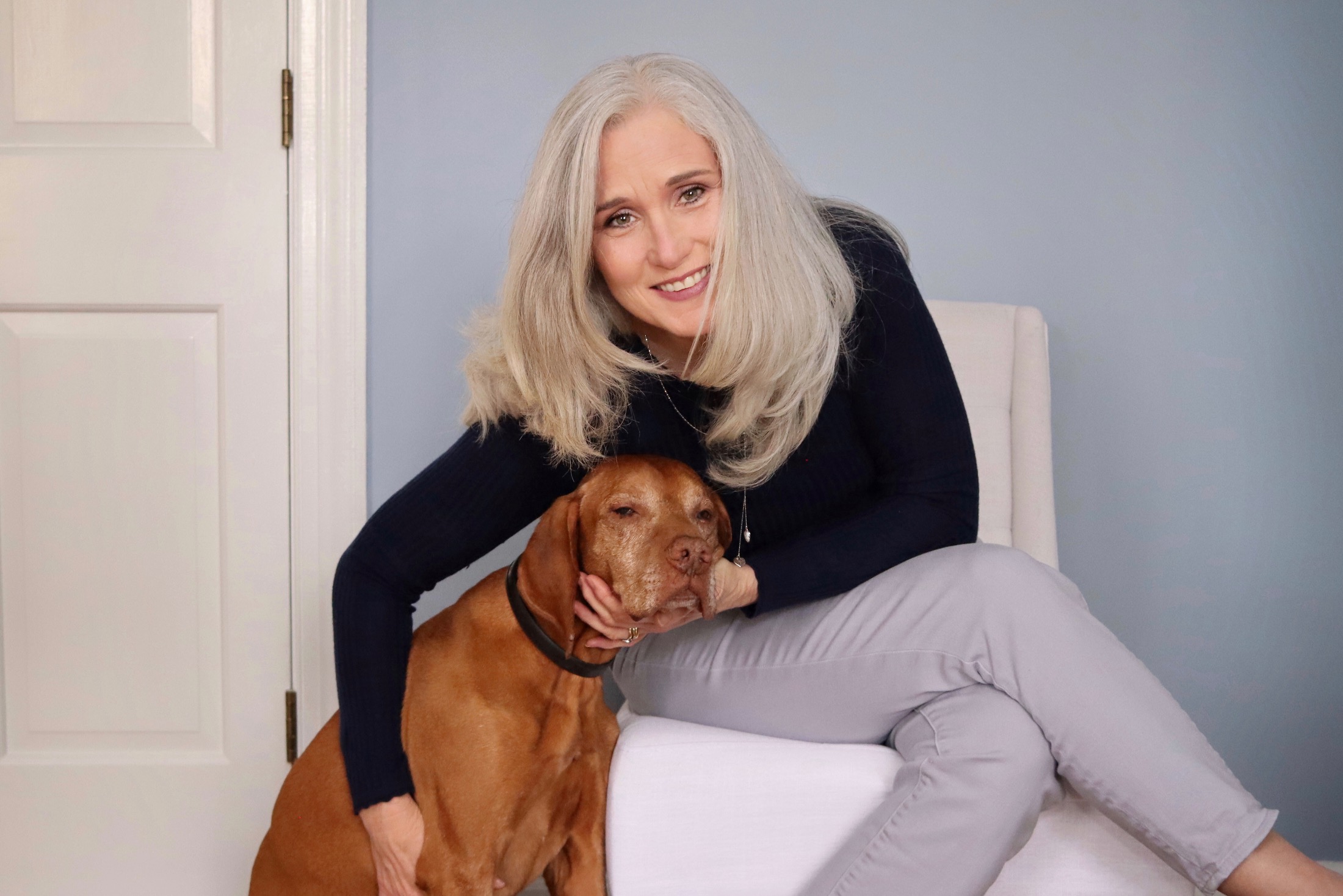 Melinda Carr with her dog